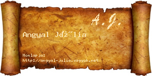 Angyal Júlia névjegykártya